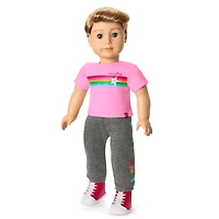 Truly Me™ 18-inch Doll #104 with straight caramel hair