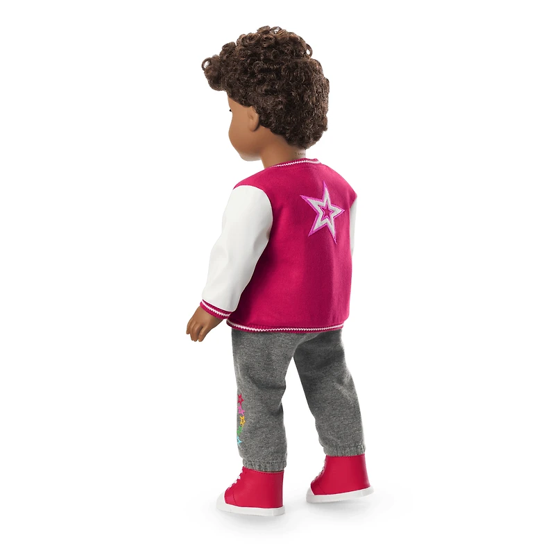 Truly Me™ 18-inch Doll #113 with curly dark-brown hair