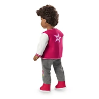 Truly Me™ 18-inch Doll #113 with curly dark-brown hair