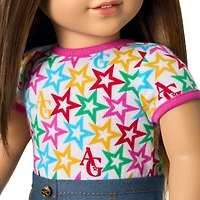 Truly Me™ 18-inch Doll #107 with straight brown hair