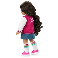 Truly Me™ 18-inch Doll #108 with curly black-brown hair