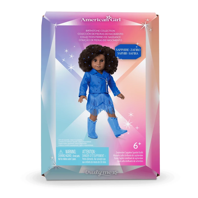 September Sapphire Sparkle Outfit for 18-inch Dolls