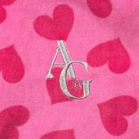 Pink Hearts Hoodie Dress for Girls & 18-inch Dolls