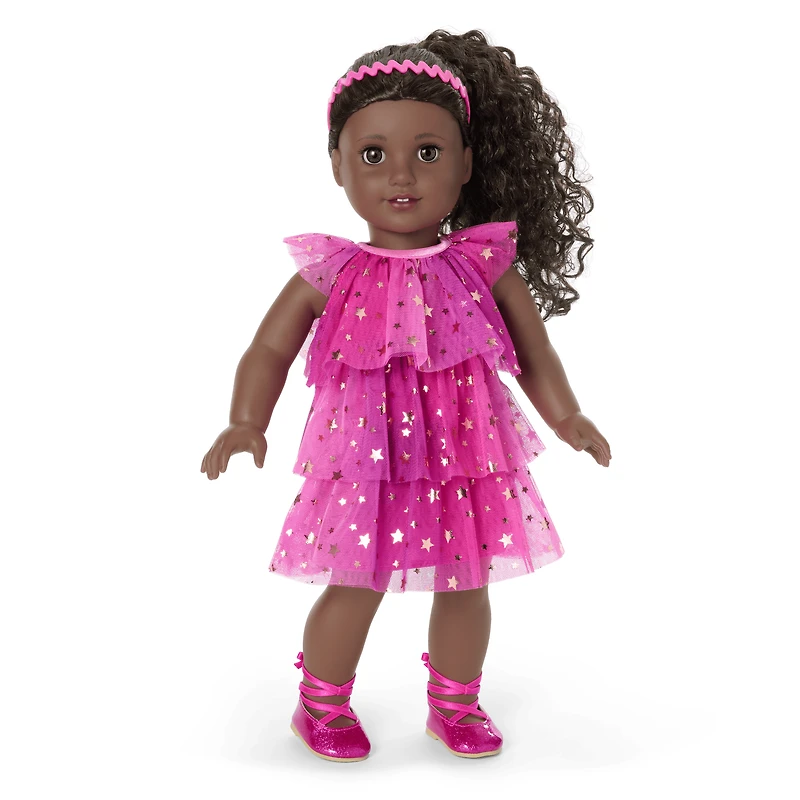 Pink Party-Ready Dresses for Girls & 18-inch Dolls