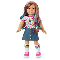 Truly Me™ 18-inch Doll #101 with wavy caramel hair