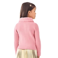 American Girl® x Janie and Jack Rosy Ribbed Cardigan for Girls
