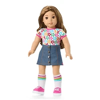 Truly Me™ 18-inch Doll #118 with curly caramel hair