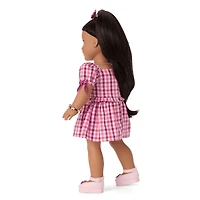 Raquel’s™ Gingham Ruffle Outfit for Girls & 18-inch Dolls + Raquel Doll (Girl of the Year™ 2026)