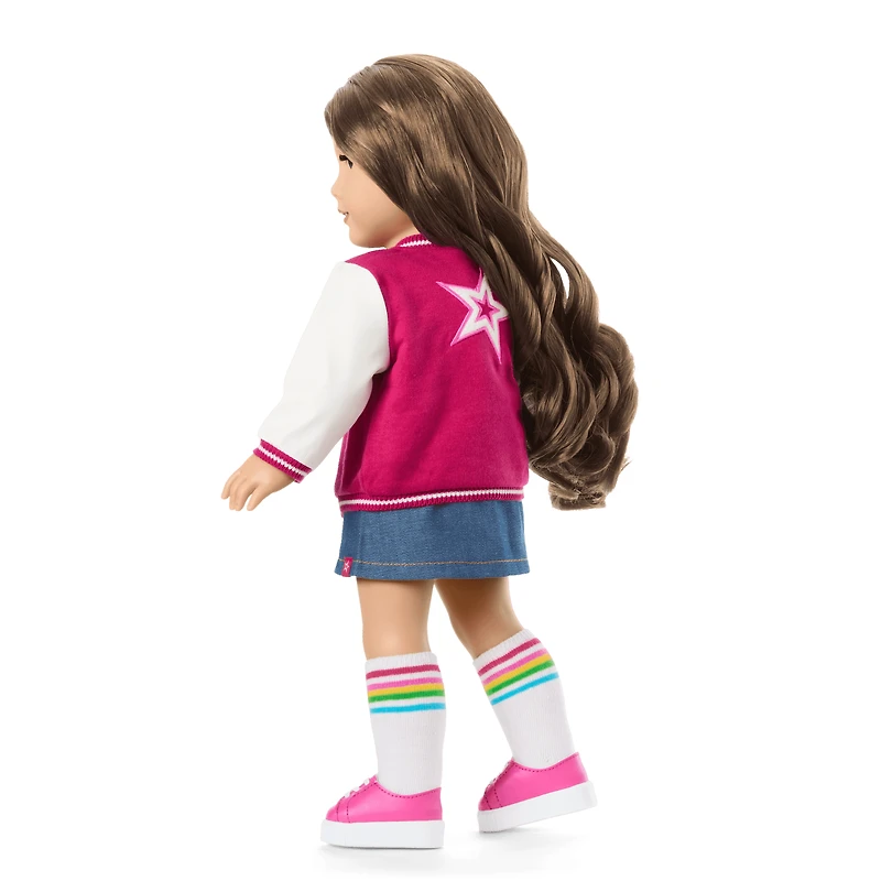 Truly Me™ 18-inch Doll #126 with wavy brown hair