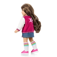 Truly Me™ 18-inch Doll #126 with wavy brown hair