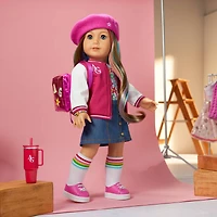 Truly Me™ 18-inch Doll #101 with wavy caramel hair