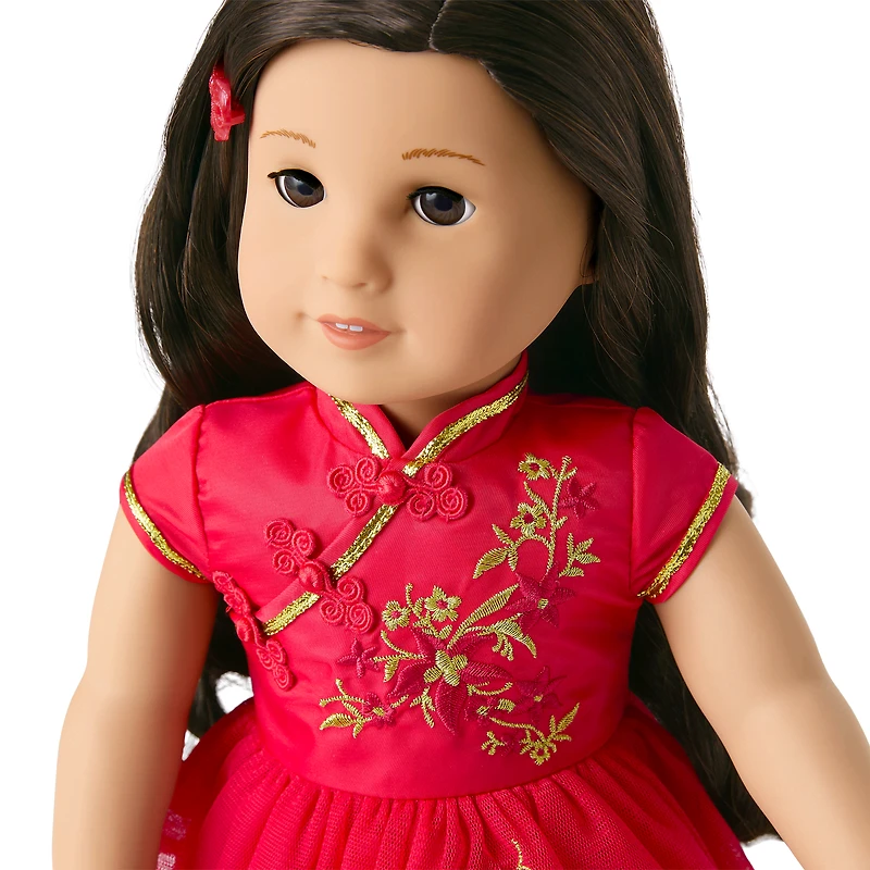 Lunar New Year's Celebration Outfit for 18-inch Dolls