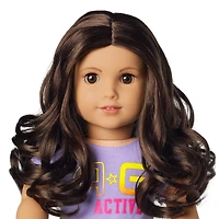 Truly Me™ 18-inch Doll #121 with curly dark-brown hair