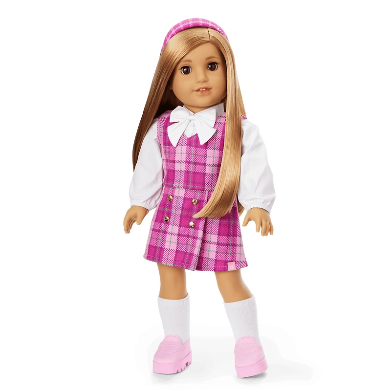 Pink & Preppy Outfit & We Heart Fashion Accessories for 18-inch Dolls