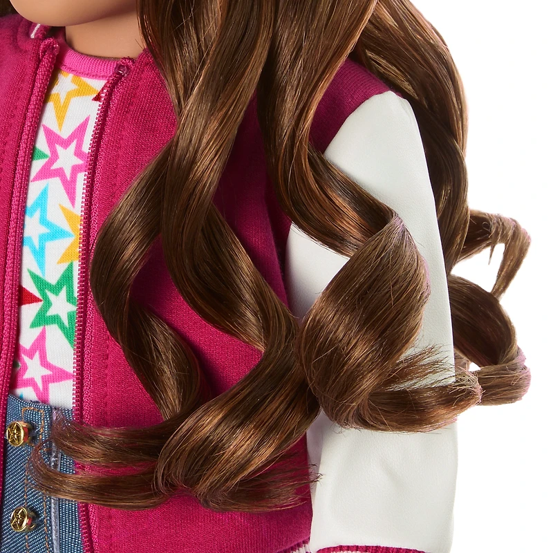 Truly Me™ 18-inch Doll #117 with wavy dark-brown hair
