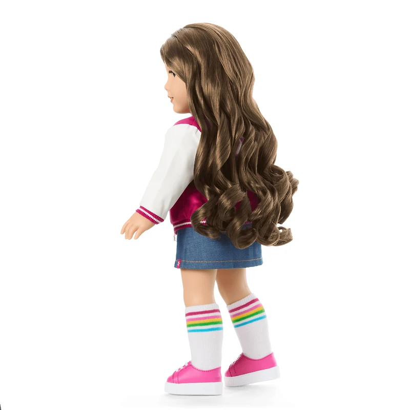 Truly Me™ 18-inch Doll #126 with wavy brown hair