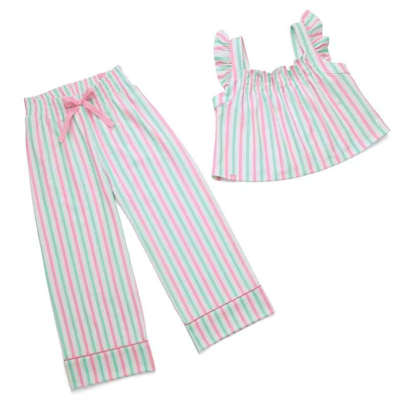 Raquel's™ Coastal Stripes Pajamas for Girls (Girl of the Year™ 2026)