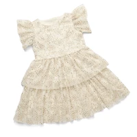 American Girl® x Janie and Jack Sparkly Cream Celebration Dress for Little Girls &