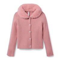 American Girl® x Janie and Jack Rosy Ribbed Cardigan for Girls