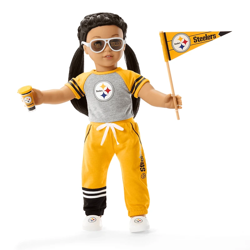 American Girl® x NFL Pittsburgh Steelers Fan Outfit & Accessories for 18-inch Dolls