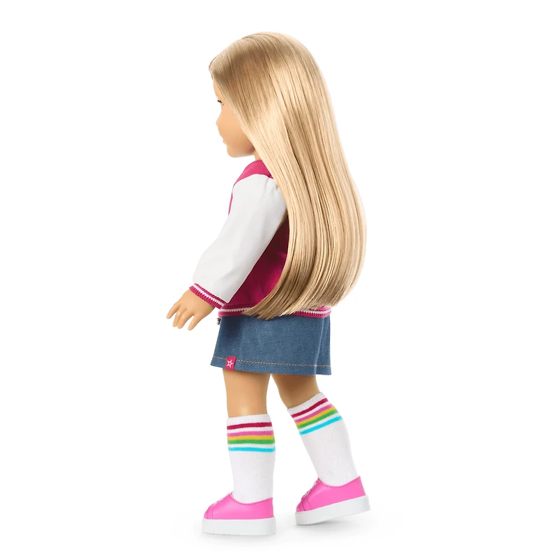 Truly Me™ 18-inch Doll #131 with straight blonde hair