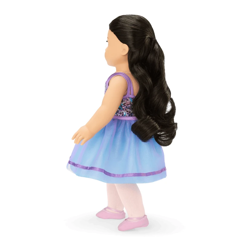 Truly Me™ #111 Doll & Dance All Day Set with wavy black-brown hair