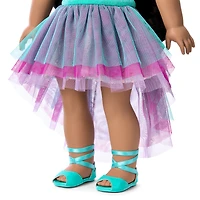 Glam Shimmering Ocean Outfit & Shimmering Sea Turtle Backpack & Accessory Set Bundle