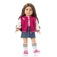 Truly Me™ 18-inch Doll #126 with wavy brown hair