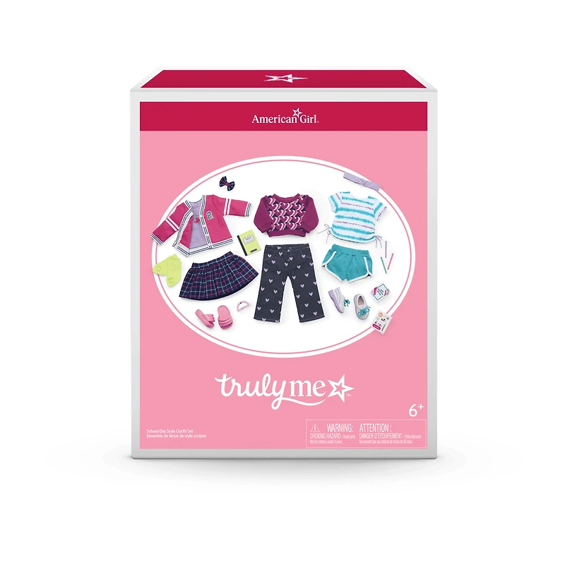 School-Day Style Outfit Set for 18-inch Dolls