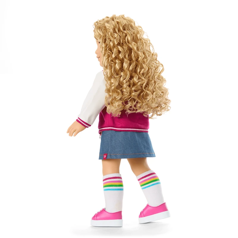 Truly Me™ 18-inch Doll #115 with curly blonde hair