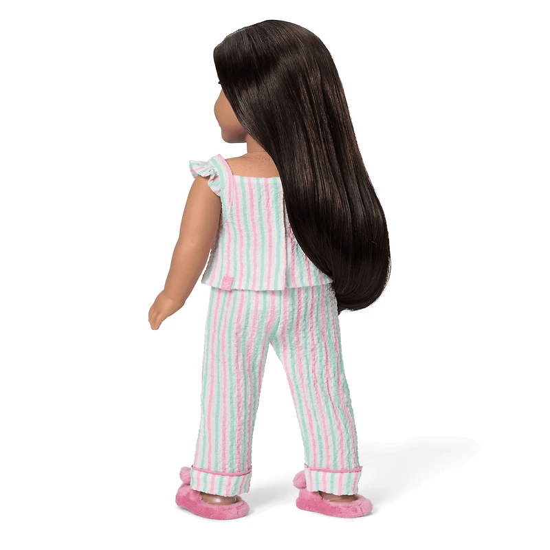 Raquel's™ Coastal Stripes Pajamas for 18-inch Dolls (Girl of the Year™ 2026)