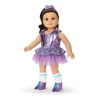 Truly Me™ #111 Doll & Dance All Day Set with wavy black-brown hair