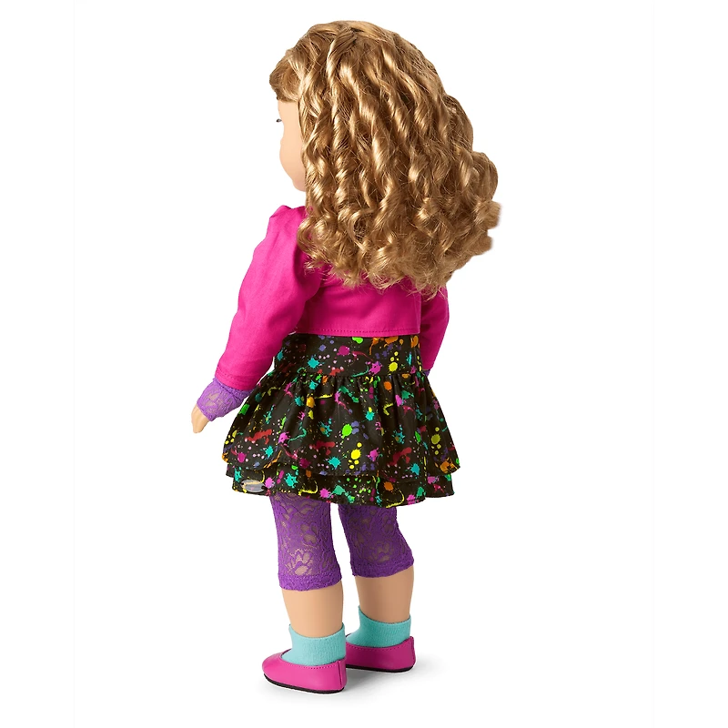 Courtney's™ Splatter Print Dress for 18-inch Dolls (Historical Characters)