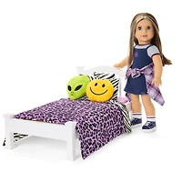 Nicki’s™ Bed & Animal-Print Bedding Set for 18-inch Dolls (Historical Characters