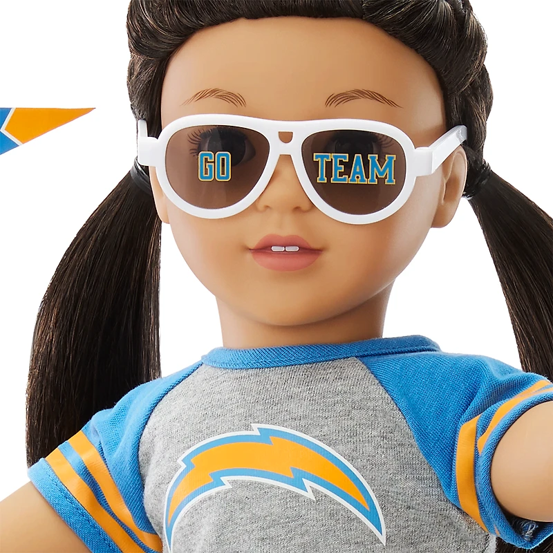 American Girl® x NFL Los Angeles Chargers Fan Outfit & Accessories for 18-inch Dolls