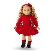 American Girl® x Something Navy Crimson Sparkle Sweater Dress for 18-inch Dolls