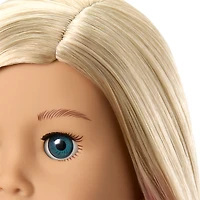 Truly Me™ 18-inch Doll #100 with straight layered blonde hair