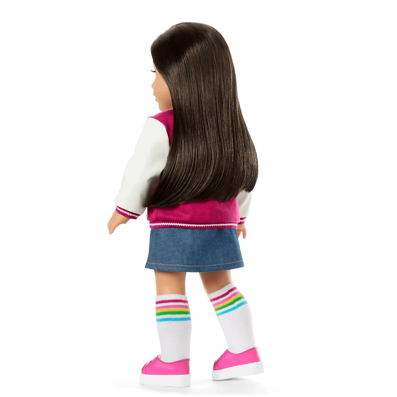 Truly Me™ 18-inch Doll #124 with straight black-brown hair