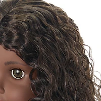 Truly Me™ 18-inch Doll #127 with curly dark-brown hair