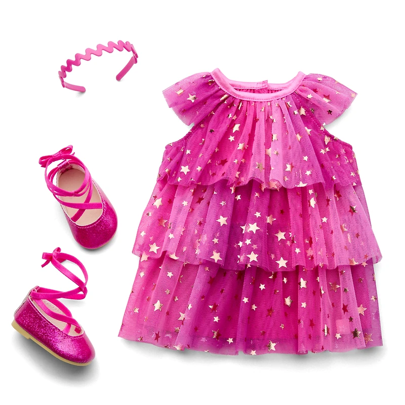 Pink Party-Ready Dresses & Accessories for Girls & 18-inch Dolls