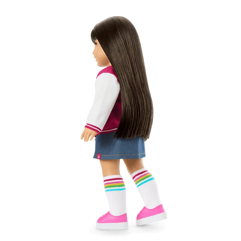 Truly Me™ 18-inch Doll #130 with straight black-brown hair