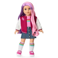 Truly Me™ 18-inch Doll #116 with wavy purple-and-pink hair