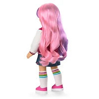 Truly Me™ 18-inch Doll #116 with wavy purple-and-pink hair