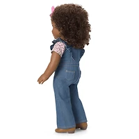 Western Flowers Denim Jumpsuit for 18-inch Dolls