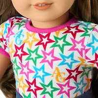 Truly Me™ 18-inch Doll #126 with wavy brown hair