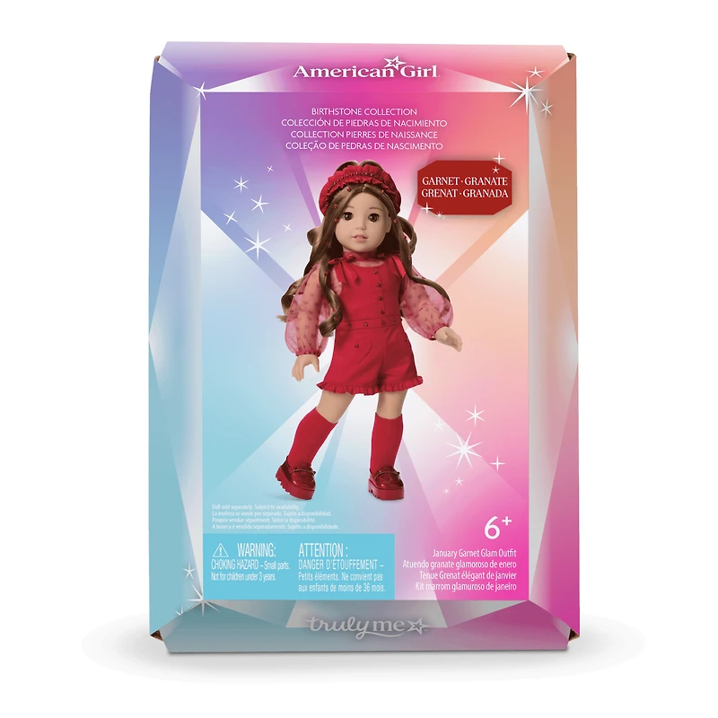 January Garnet Glam Outfit for 18-inch Dolls