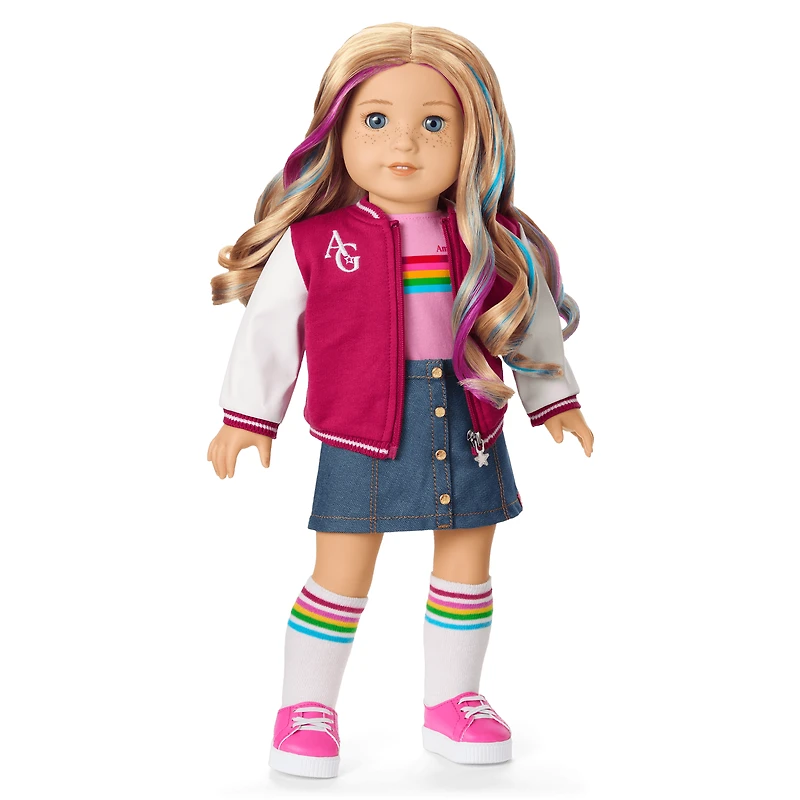Truly Me™ 18-inch Doll #110 with wavy blonde hair