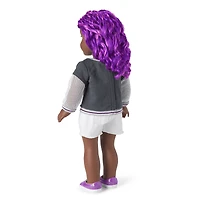 Truly Me™ 18-inch Doll #91 with curly purple hair