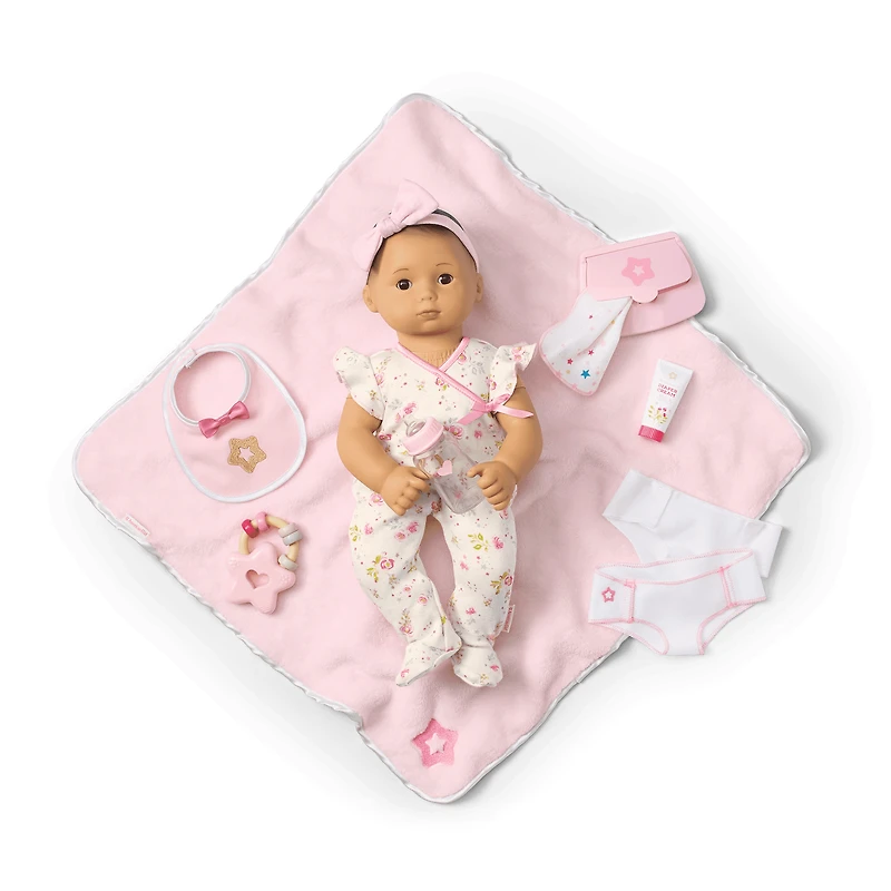 Bitty Baby® Doll #4 with black hair Care & Play Set