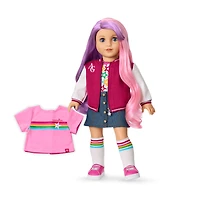 Truly Me™ 18-inch Doll #116 with wavy purple-and-pink hair